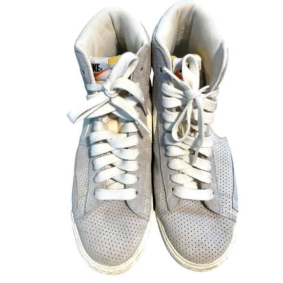 Nike Blazer Vintage Mid Womens Gray Suede Retro Sneaker Athletic Trainer 8.5 - Picture 2 of 6